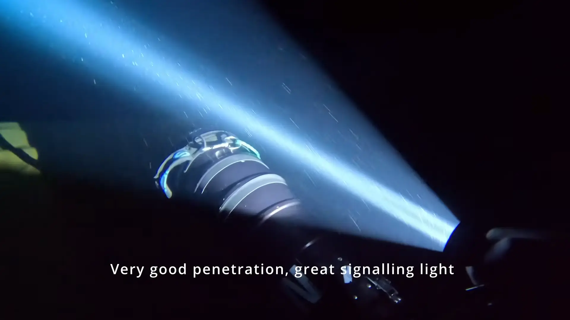 7 degree beam cutting through cave darkness